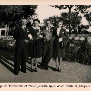 Mariage Valentine Barillon et Paul Garcin, 1942
